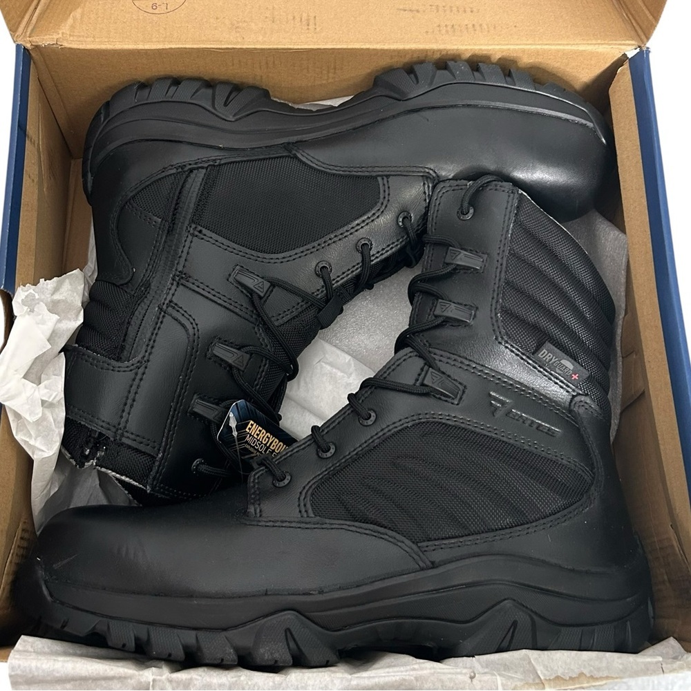 Bates Men's GX X2 Tall Side Zip DryGuard+ tactical Work Boots Black Size 10.5